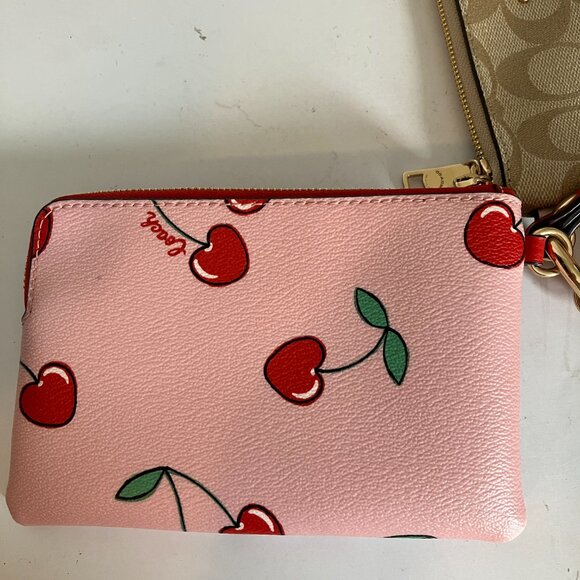 Coach Cherry, Signature Red and Pebbled Red Wallets Trio. - Picture 7 of 11